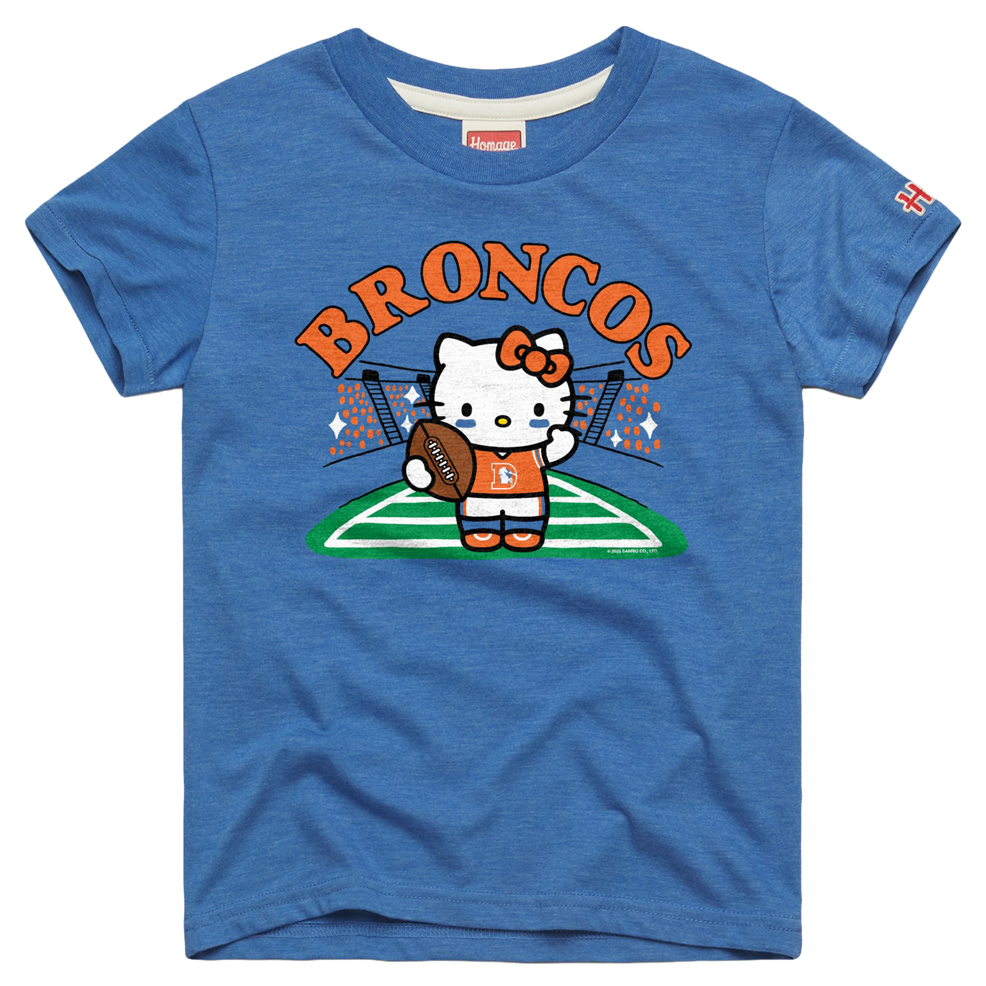 Girls Youth Homage Royal Denver Broncos x Hello Kitty Retro Tri-Blend T-Shirt