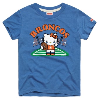 Girls Youth Homage Royal Denver Broncos x Hello Kitty Retro Tri-Blend T-Shirt