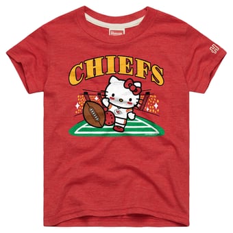 Girls Youth Homage Red Kansas City Chiefs x Hello Kitty Tri-Blend T-Shirt