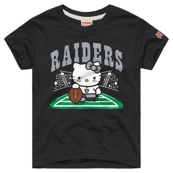 Girls Youth Homage Charcoal Las Vegas Raiders x Hello Kitty Tri-Blend T-Shirt