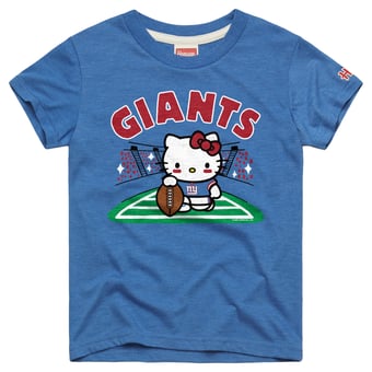 Girls Youth Homage Royal New York Giants x Hello Kitty Tri-Blend T-Shirt