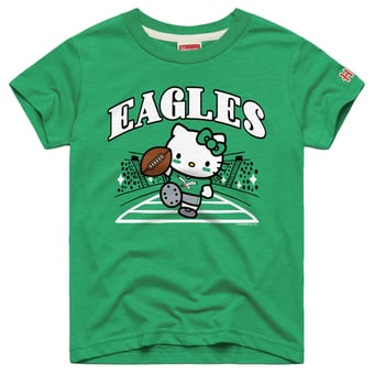 Girls Youth Homage Kelly Green Philadelphia Eagles x Hello Kitty Retro Tri-Blend T-Shirt