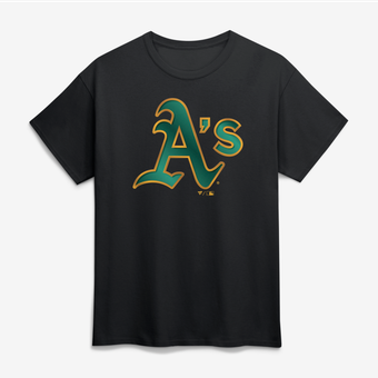Men's Black Athletics Big & Tall Metallic Mascot T-Shirt