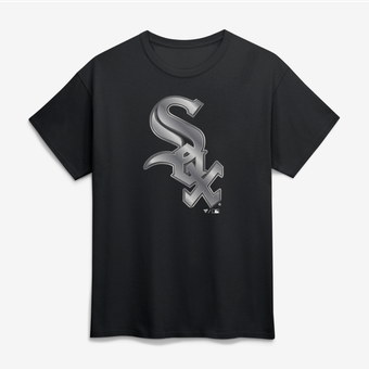 Men's Black Chicago White Sox Big & Tall Metallic Mascot T-Shirt