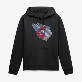 Men's Black Cleveland Guardians Big & Tall Metallic Mascot Hoodie