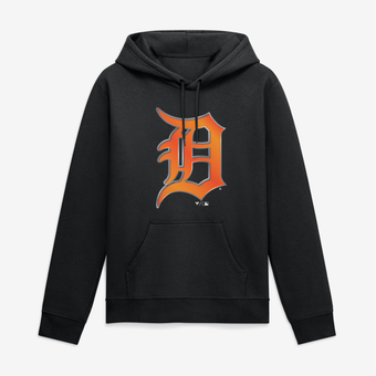 Men's Black Detroit Tigers Big & Tall Metallic Mascot Hoodie