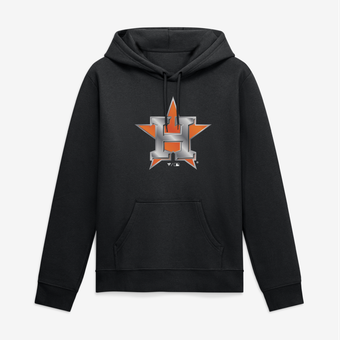 Men's Black Houston Astros Big & Tall Metallic Mascot Hoodie
