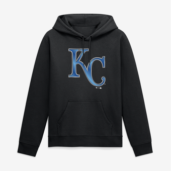 Men's Black Kansas City Royals Big & Tall Metallic Mascot Hoodie