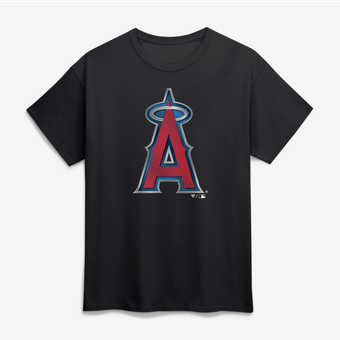 Men's Black Los Angeles Angels Big & Tall Metallic Mascot T-Shirt