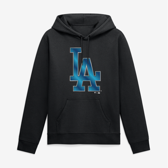 Men's Black Los Angeles Dodgers Big & Tall Metallic Mascot Hoodie