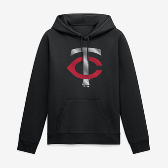 Men's Black Minnesota Twins Big & Tall Metallic Mascot Hoodie