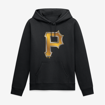 Men's Black Pittsburgh Pirates Big & Tall Metallic Mascot Hoodie