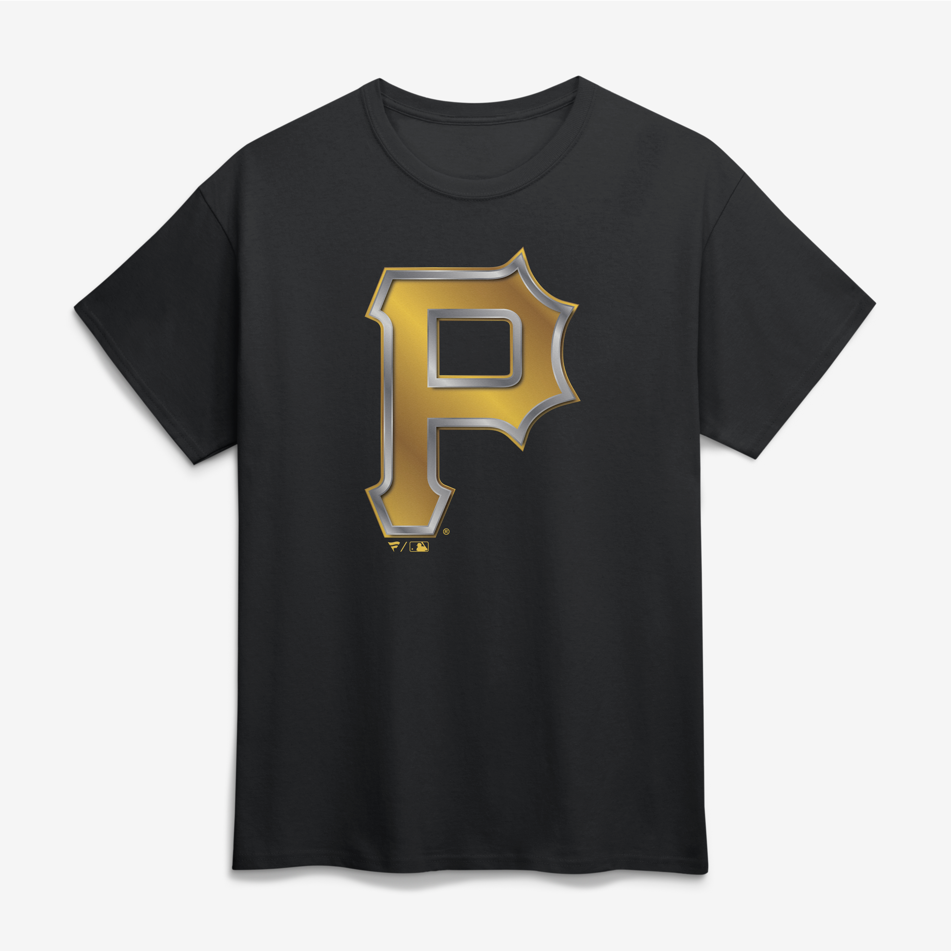 Men’s Black Pittsburgh Pirates Big & Tall Metallic Mascot T-Shirt