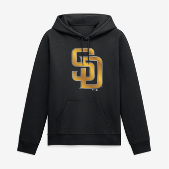 Men's Black San Diego Padres Big & Tall Metallic Mascot Hoodie