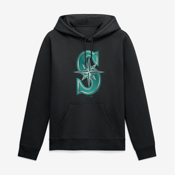 Men's Black Seattle Mariners Big & Tall Metallic Mascot Hoodie