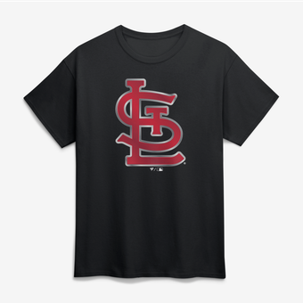 Men's Black St. Louis Cardinals Big & Tall Metallic Mascot T-Shirt