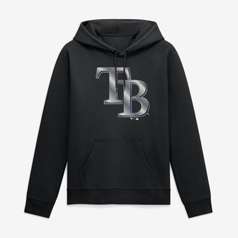 Men's Black Tampa Bay Rays Big & Tall Metallic Mascot Hoodie