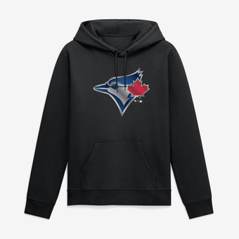 Men's Black Toronto Blue Jays Big & Tall Metallic Mascot Hoodie