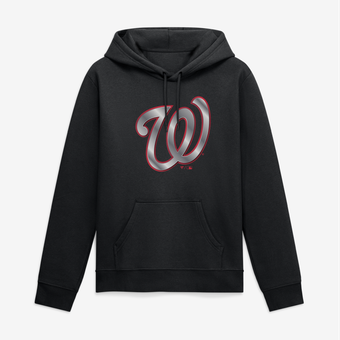 Men's Black Washington Nationals Big & Tall Metallic Mascot Hoodie