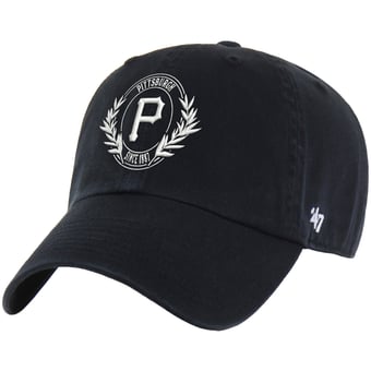 Women's '47  Black Pittsburgh Pirates Laurel Clean Up Adjustable Hat