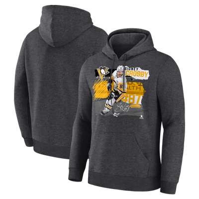 Men's Sidney Crosby Charcoal Pittsburgh Penguins Fresh Ice Hoodie