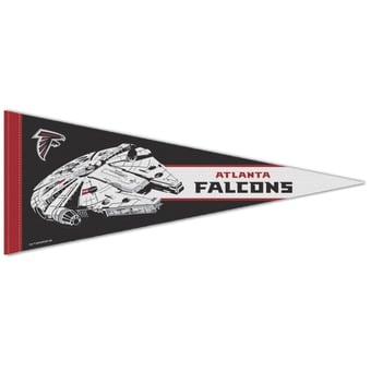 WinCraft Atlanta Falcons Disney x NFL Millennium Falcon 12" x 30" Premium Pennant