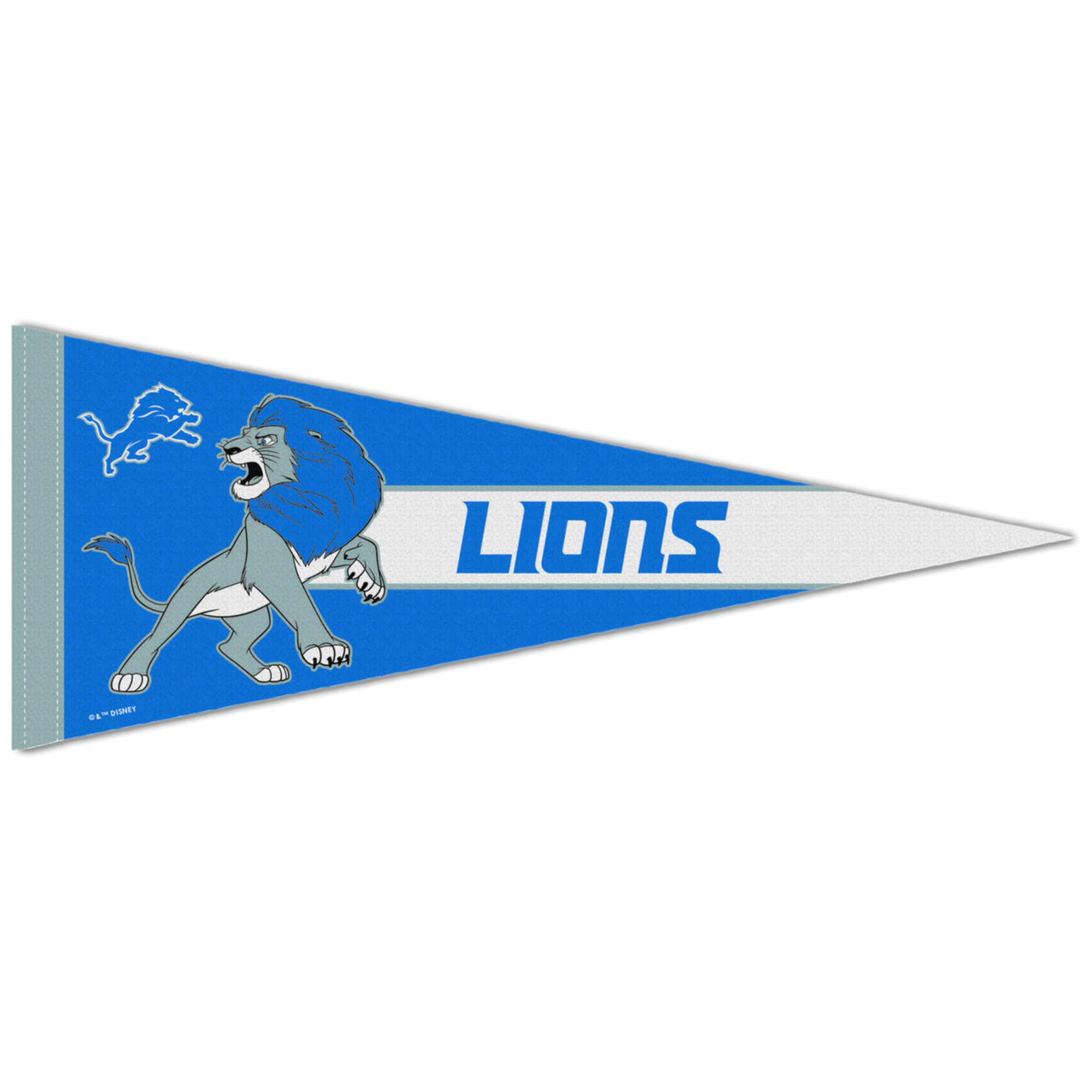 WinCraft Detroit Lions Disney x NFL Simba 12" x 30" Premium Pennant