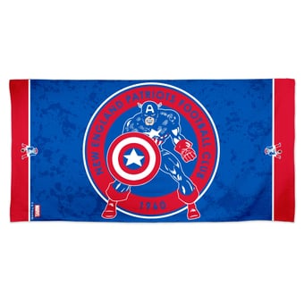WinCraft New England Patriots Disney x NFL Captain America 30" x 60" Spectra Beach Towel
