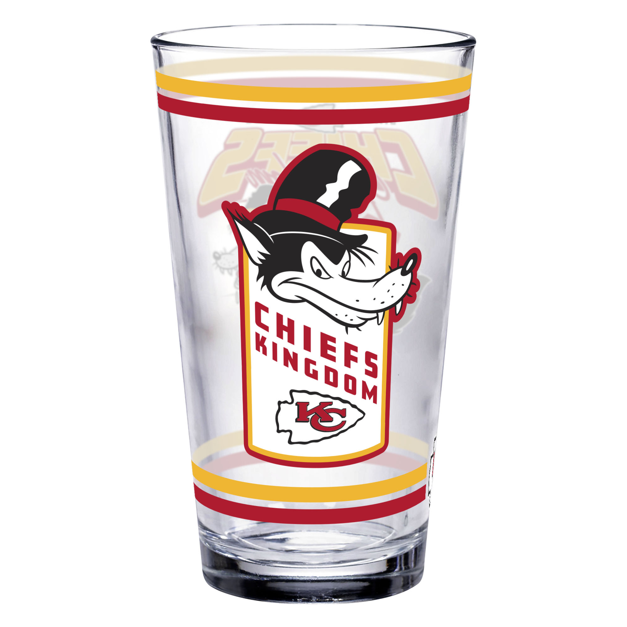 WinCraft Kansas City Chiefs Disney x NFL Big Bad Wolf 16oz. Pint Glass