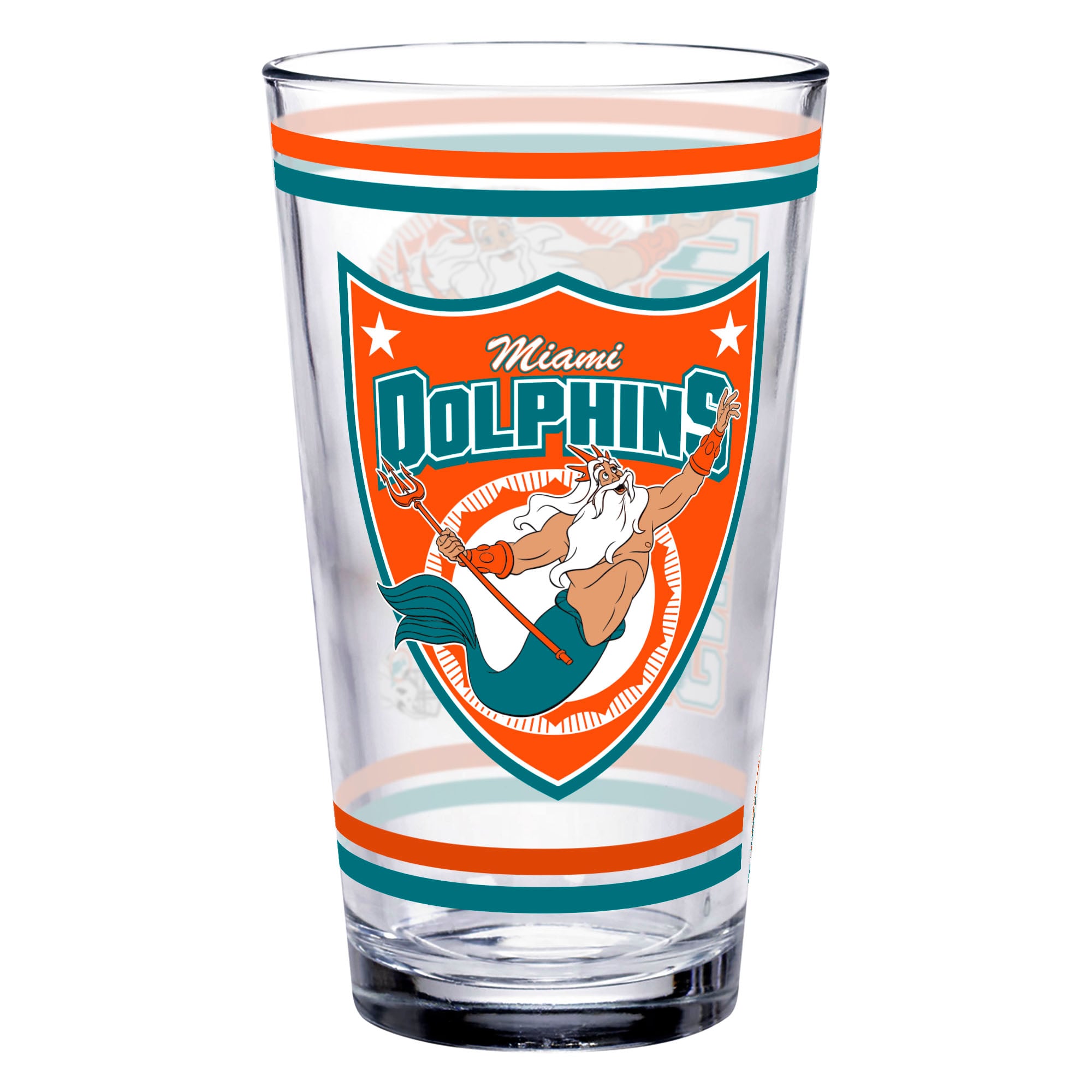 WinCraft Miami Dolphins Disney x NFL King Triton 16oz. Pint Glass