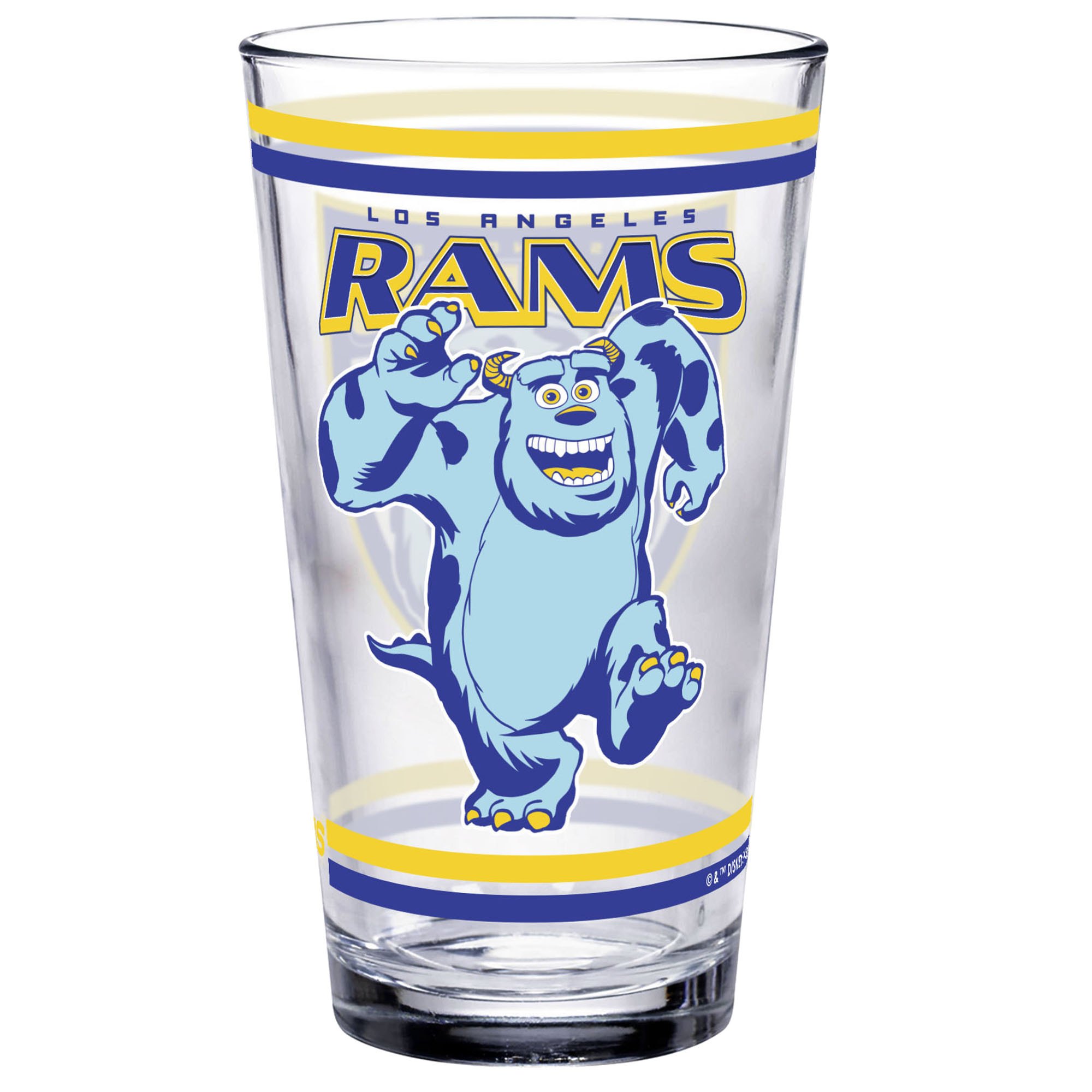 WinCraft Los Angeles Rams Disney x NFL Sulley 16oz. Pint Glass