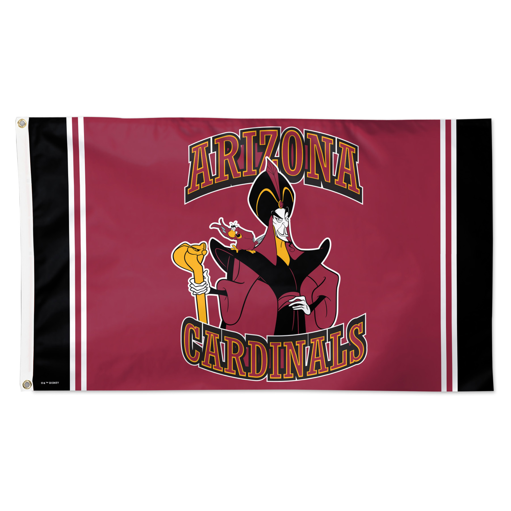 WinCraft Arizona Cardinals Disney x NFL Jafar & Iago 3' x 5' Single-Sided Deluxe Flag