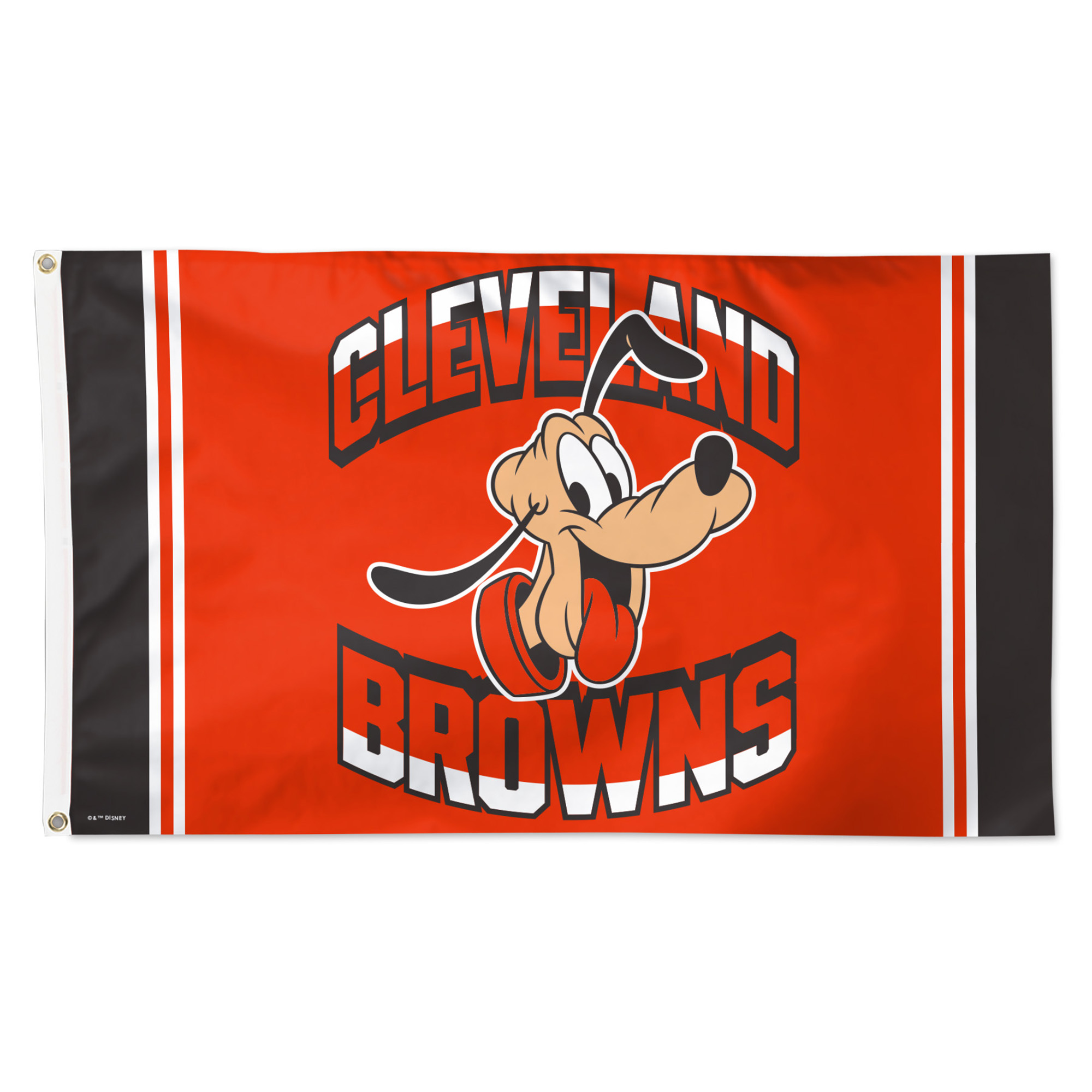 WinCraft Cleveland Browns Disney x NFL Pluto 3' x 5' Single-Sided Deluxe Flag