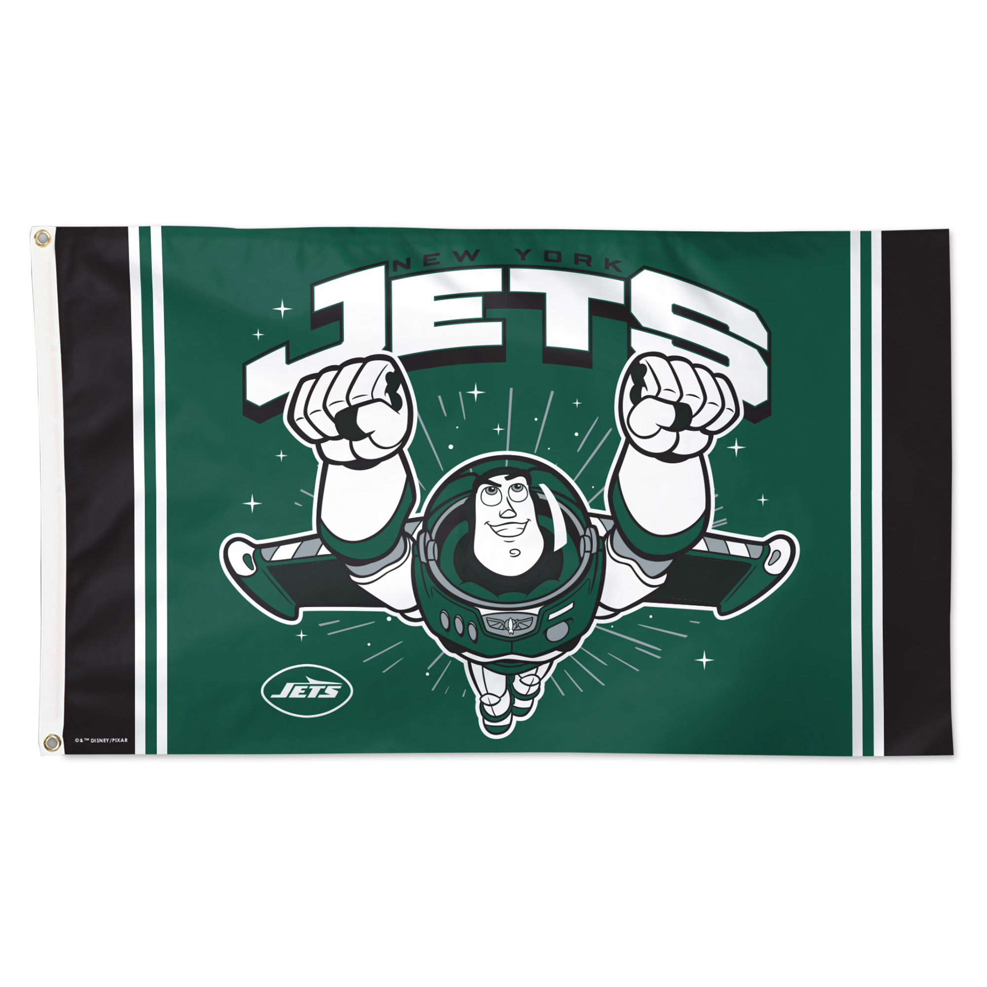 WinCraft New York Jets Disney x NFL Buzz Lightyear 3' x 5' Single-Sided Deluxe Flag