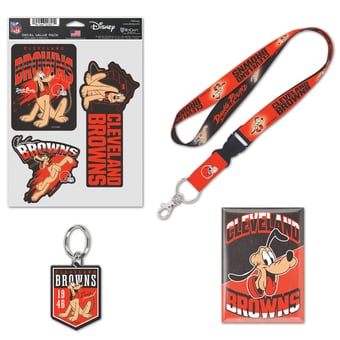 WinCraft Cleveland Browns Disney x NFL Pluto Fan Pack