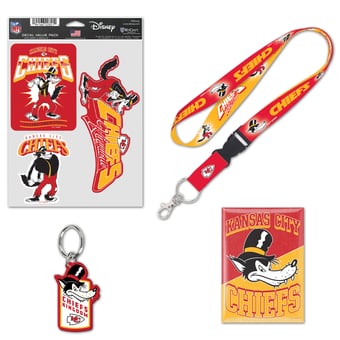 WinCraft Kansas City Chiefs Disney x NFL Big Bad Wolf Fan Pack