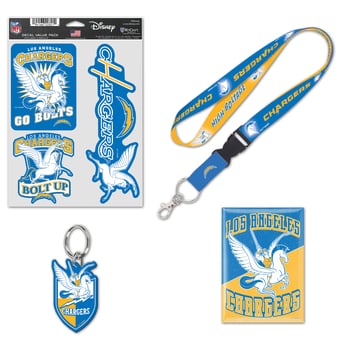 WinCraft Los Angeles Chargers Disney x NFL Hercules & Pegasus Fan Pack