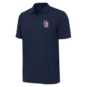 Men's Antigua Navy Oklahoma Sooners Patriotic Logo Tribute Polo