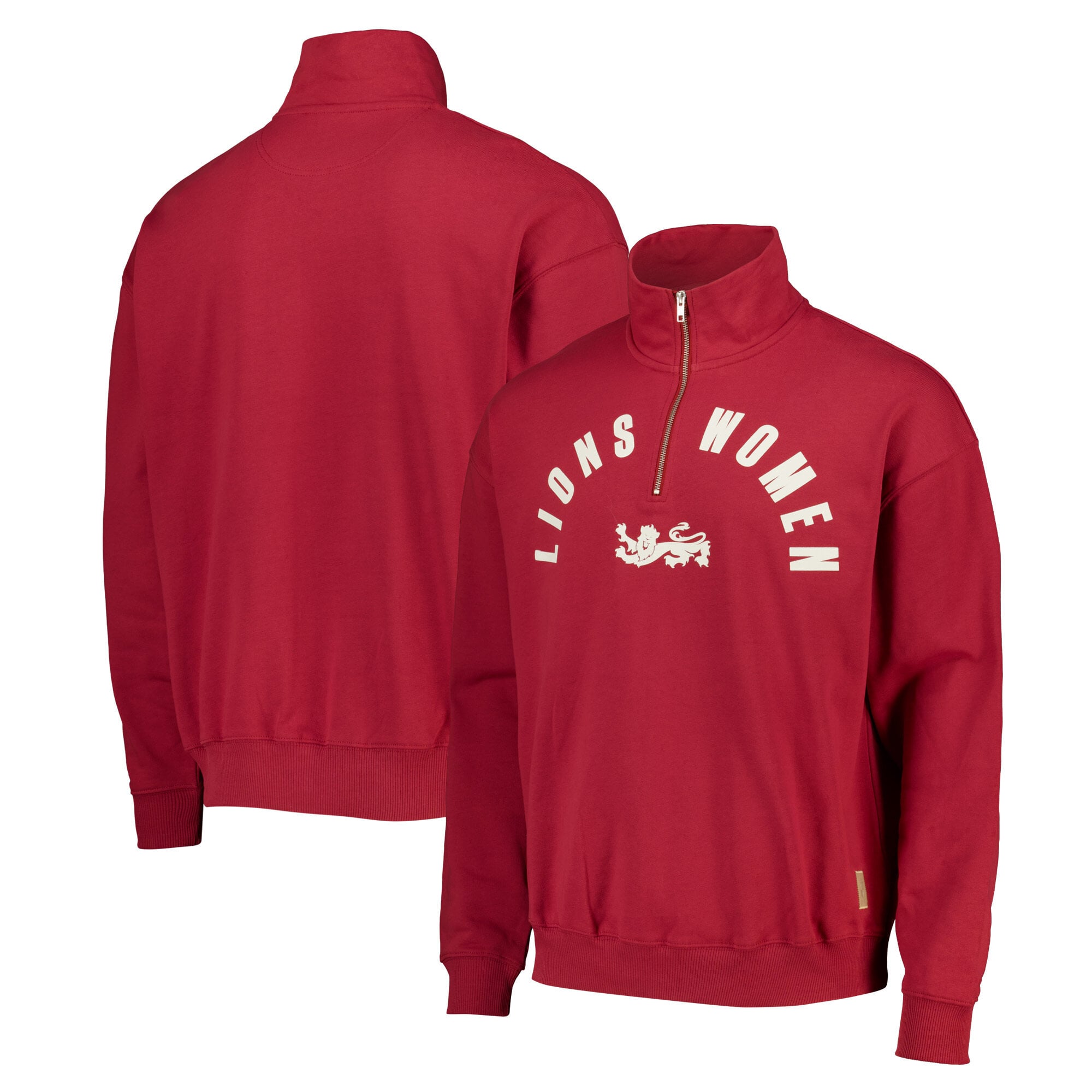T-shirt à col zippé British & Irish Lions Rugby - Rouge