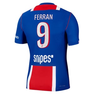 Maillot Domicile Match PSG Nike Aero-FIT 26/27 avec flocage Ferran 9, vue 4