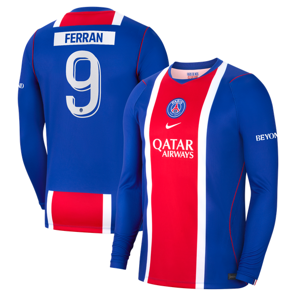 Maillot Domicile Stadium PSG Nike 26/27 - Manches longues - Enfant - Flocage Coupe Ferran 9