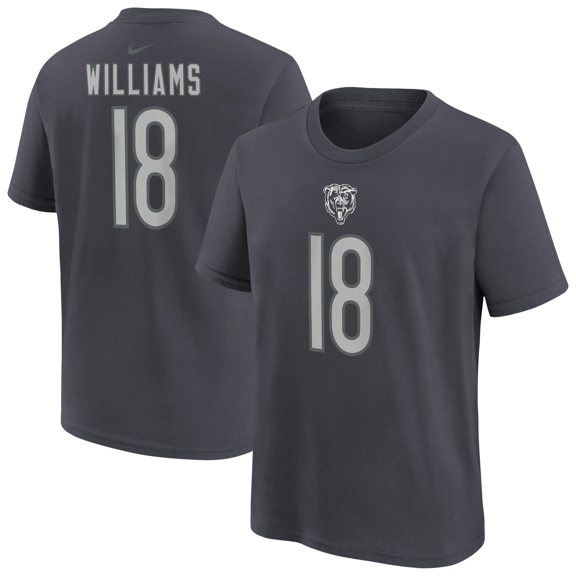 Youth Nike Caleb Williams Anthracite Chicago Bears Name & Number T-Shirt