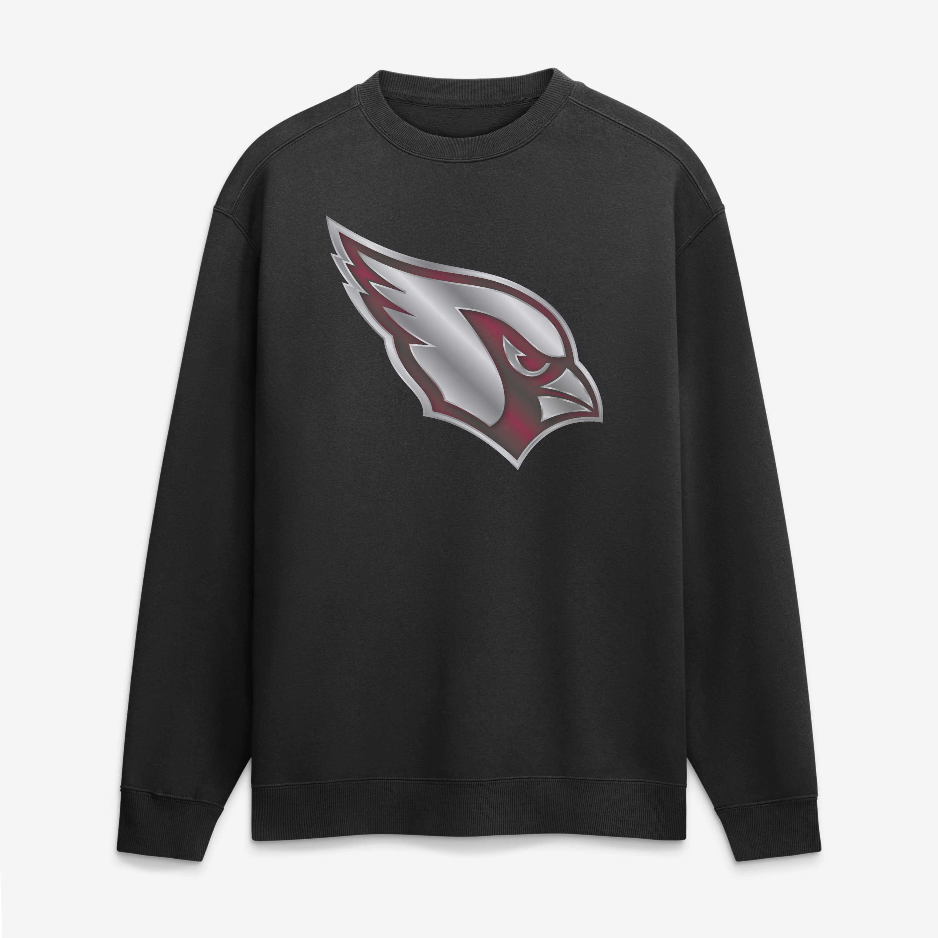 Men's Black Arizona Cardinals  Metallic Mascot Sweatshirt