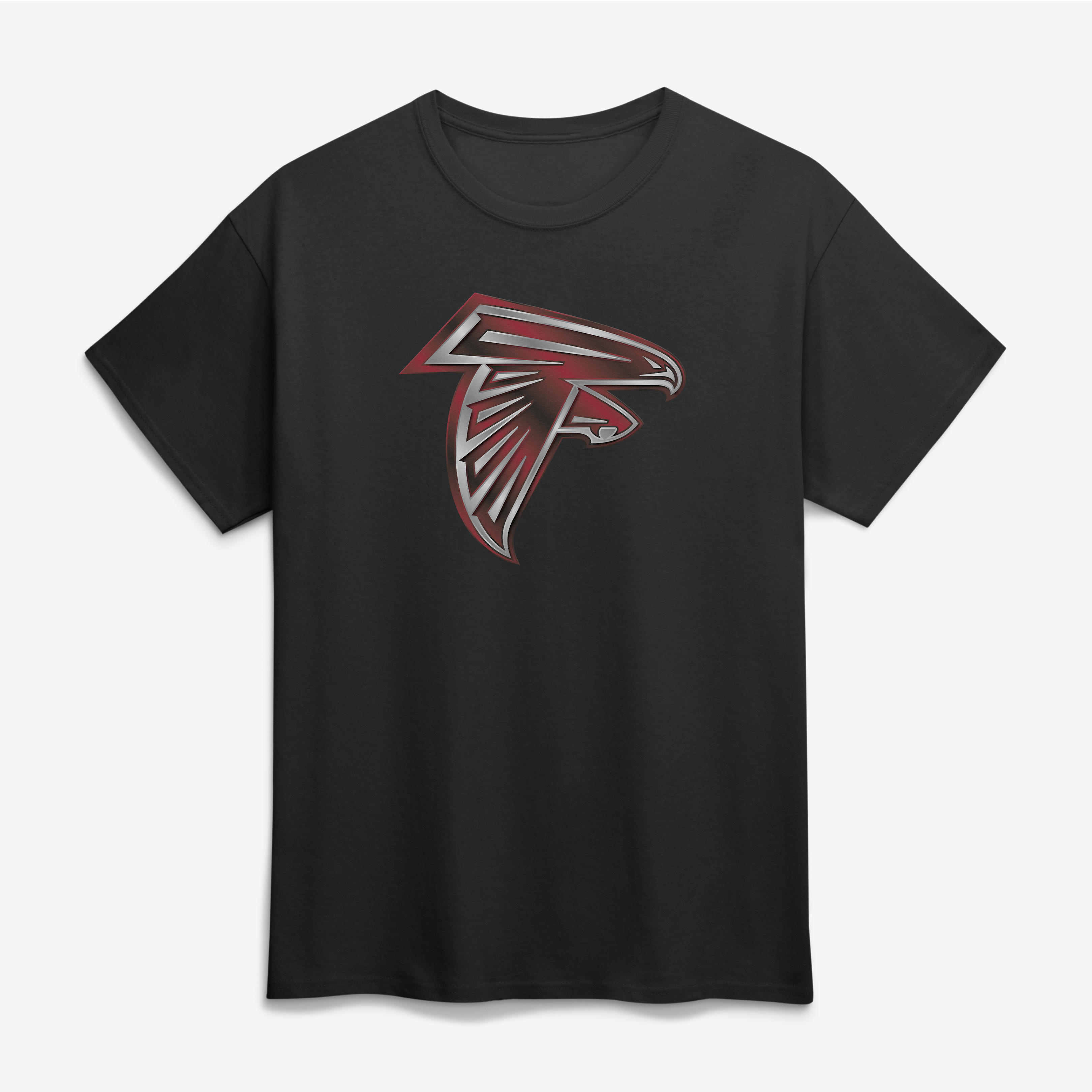 Men's Black Atlanta Falcons Big & Tall Metallic Mascot T-Shirt