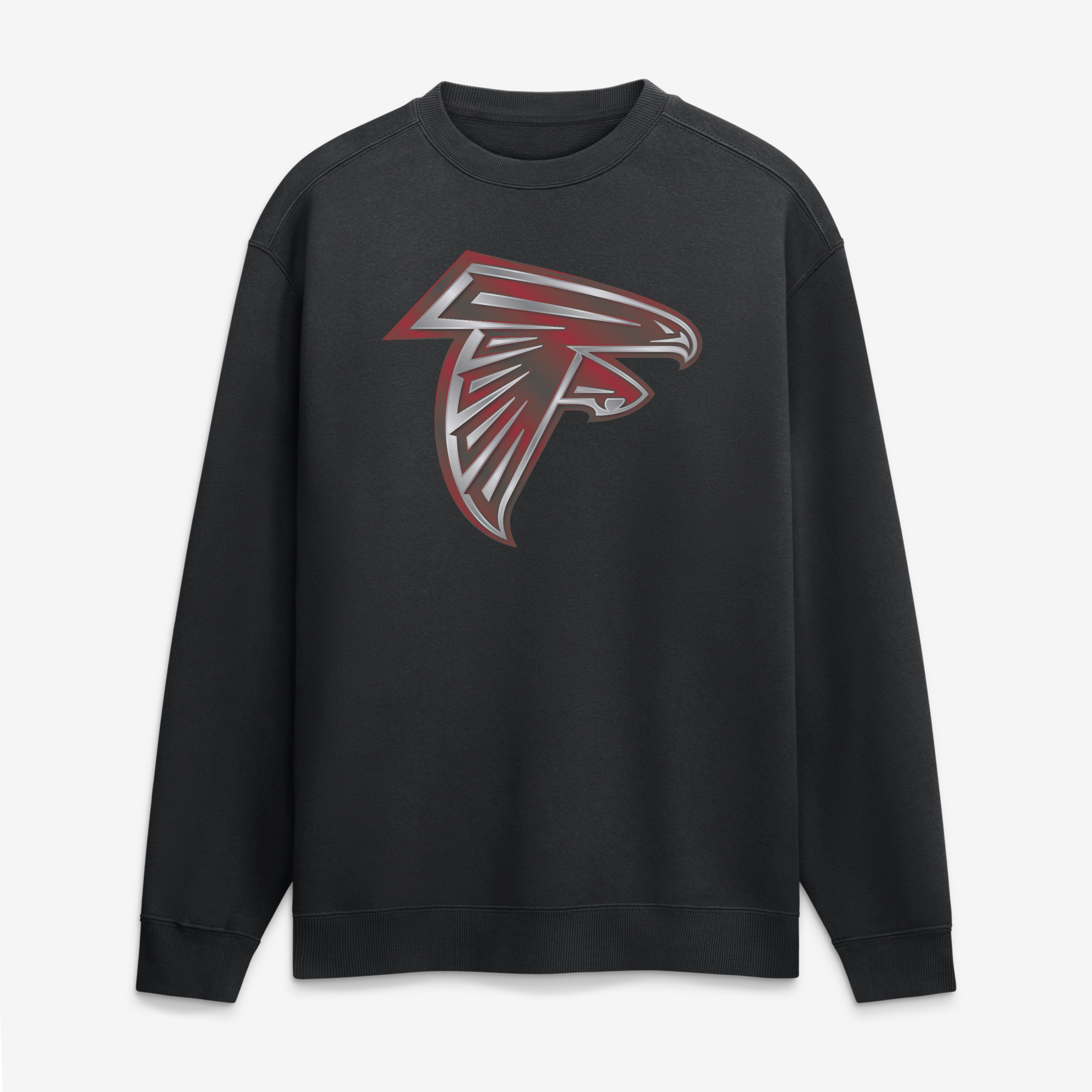 Men's Black Atlanta Falcons  Metallic Mascot Sweatshirt