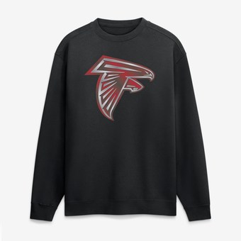 Men's Black Atlanta Falcons Metallic Mascot Sweatshirt