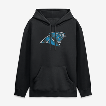 Men's Black Carolina Panthers Metallic Mascot Hoodie