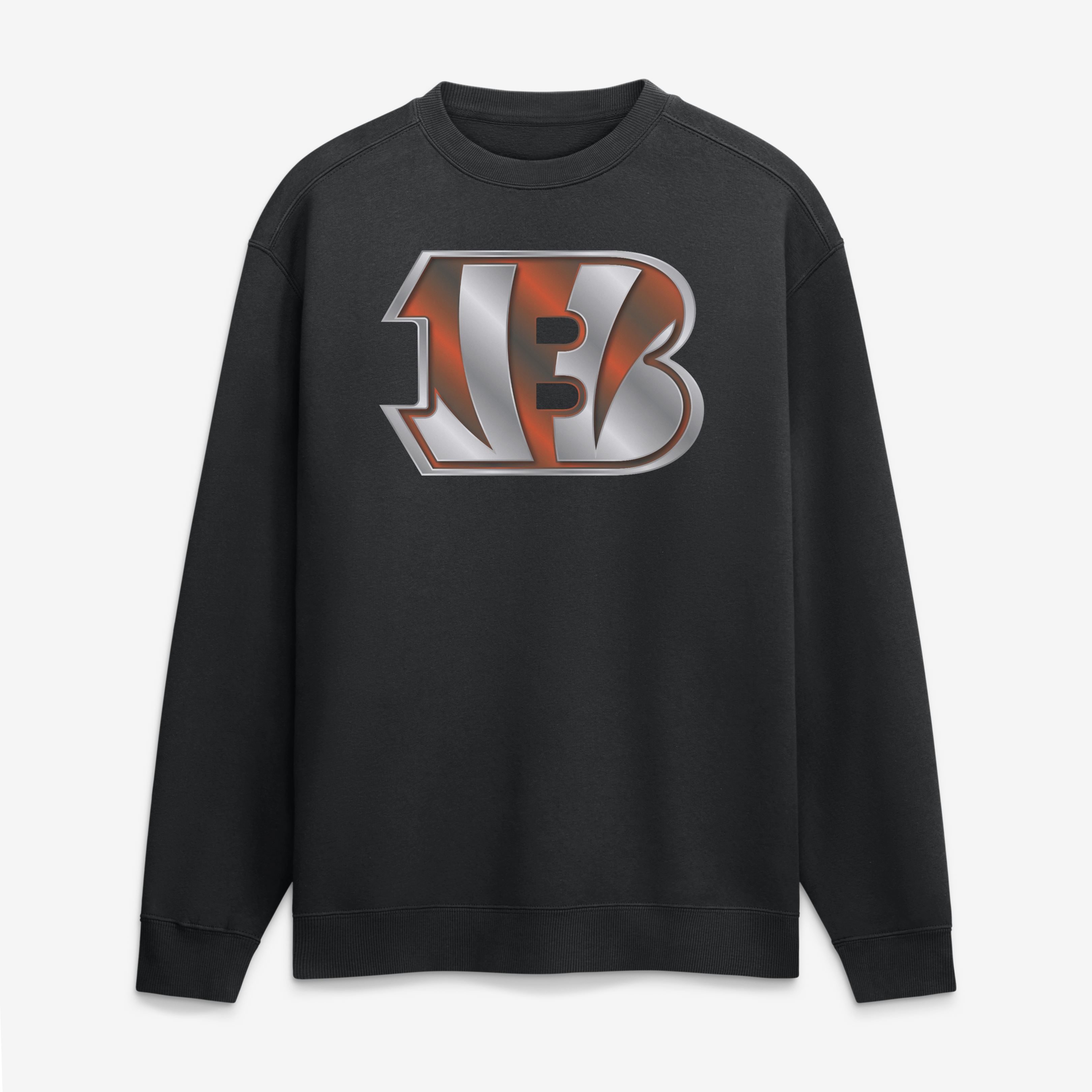 Men's Black Cincinnati Bengals  Metallic Mascot Sweatshirt