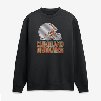 Men's Black Cleveland Browns  Metallic Mascot Sweatshirt