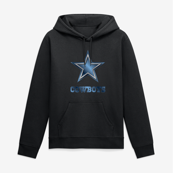 Men's Black Dallas Cowboys Big & Tall Metallic Mascot Hoodie